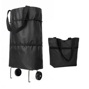 Folding Shopping Pull Cart Trolley Bag With Wheels Foldable Shopping Bags Reusable Grocery Bags Food Organizer Vegetables Bag