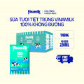 Thùng 48 bịch Sữa tươi tiệt trùng không đường Vinamilk 100% Sữa tươi 220ml. 