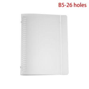 BESTITIT A4/B5/A5/A6/A7 Vintage Refillable Plastic Shell Stationery File Folder Notebook Shell Notepad Cover Ring Binder