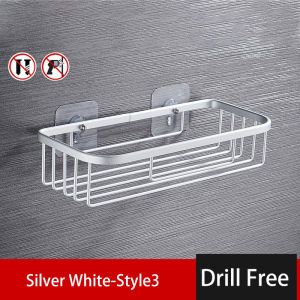 Punch-Free Bathroom Shower Shelf Shampoo Storage Rack Soap Cosmetic Shelves Corner Toilet Paper Holder Tissue Box Suction Cup