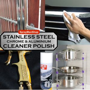 Stainless Steel Cleaner Polish Veslee Aerosol Spray Stainless Steel Chrome & Aluminium Cleaner Polish 450ml