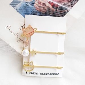 BỘ KẸP TÓC HEO HỒNG CUTE - BỘ KẸP MÈO NHÀ THANH - BỘ KẸO HÀNH TINH MÈO