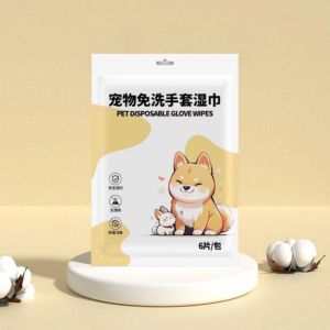 Pet Spa Cleaning Gloves Wipes Dog Cat Aloe Vera Lavender Pet Wipes Dry Bath Wash Pet Wet Tissue Pet Bath Shower