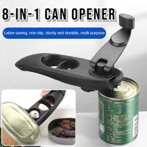 8-in-1 Can Opener Stainless Steel Manual Tin Opener Portable Jar Open Gadget  不锈钢开罐器