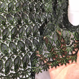 Vải Ren Chỉ Hoa Màu Trắng Khổ 1m4- Chất Đàn Hồi Nhẹ Cần Lót - Áo Kiểu Váy Đầm Đồ Thiết Kế