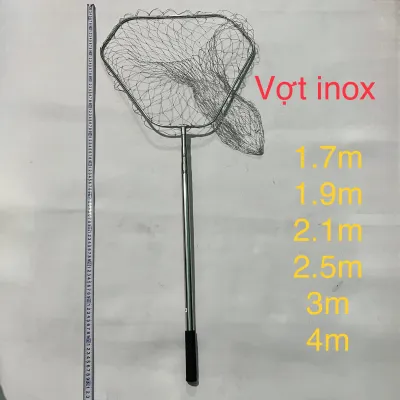 [ Vợt Cá inox ] Vợt Cá inox Nhiều Kích Thước Kèm Vành Tam Giác 50cm - VC001