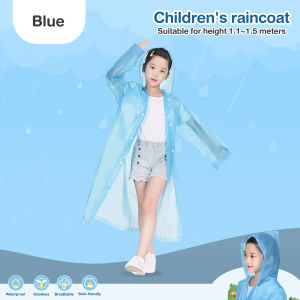 Kids Rain Coat Foldable Waterproof Rain Coat EVA Non-Disposable RainCoat Outdoor Hiking Fishing Rainsui
