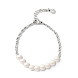 SWEET ELVES Steel Chain Pearl Bracelets Gold Color Elegant Charm Simple Thin Pulseras Fashion Daily Beads Bracelets Woman Girl