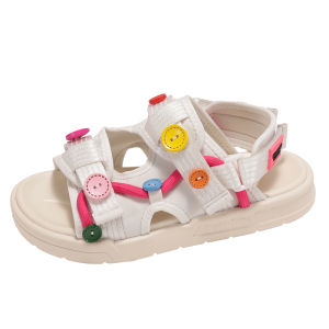 IELGY Dopamine Sandals Womens Niche Velcro Flat Sandals