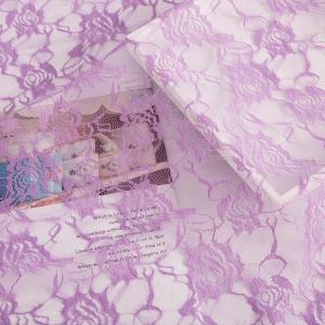 Embroidered Flower Fabric 150cm Width Vintage Floral Lace Fabric Curtain Accessory for Wedding Dress and Sewing Craft