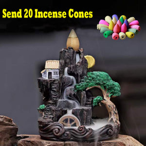 Resin Backflow Incense Burner Waterfall Incense Stick Holder Incense Burner Holder Insenso Kamanyang Bumer