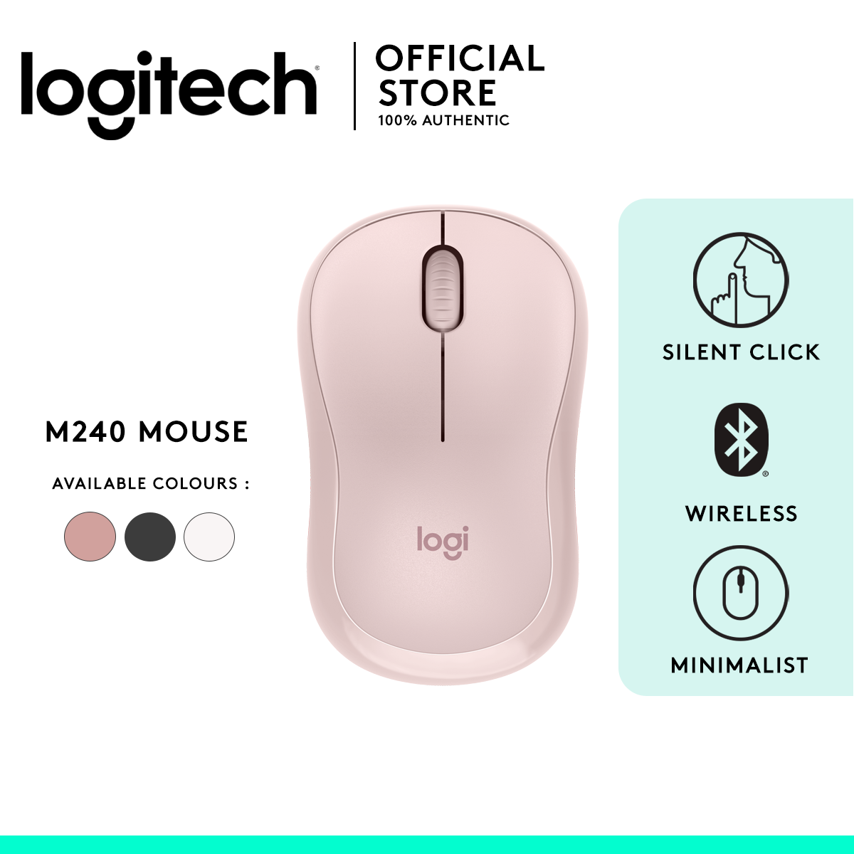 Logitech M240 Silent Reliable Bluetooth Wireless Mouse