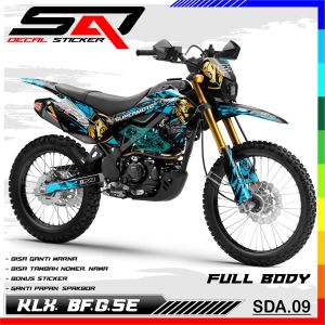Decal Sticker Custoom Full Body KLX 150 BF G SE Decal Stiker Variasi Motor KLX BF SDA.09