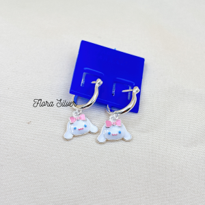 FLORA 0740B - Bông tai bạc ta hình nhân vật Sanrio Cinnamoroll dành cho bé gái