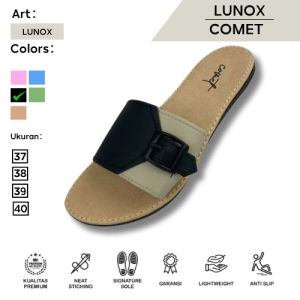 Comet Sandal Wanita Selop Sandal Wanita Nonslip Motif Gesper Sandal Karet Anti Slip Kekinian