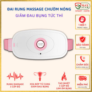 Đai Chườm Nóng Giảm Đau Bụng Kinh Kết Hợp Rung Massage Bụng Giảm Mỡ Sạc Pin Tích Điện Cao Cấp Tiện Dụng Hiệu Quả An Toàn Bền Đẹp