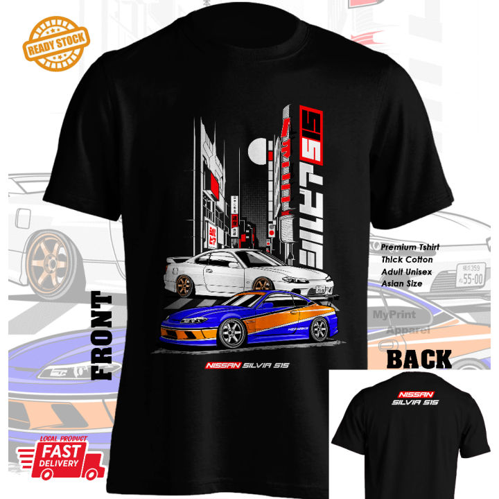 Nissan Silvia S15 JDM Drift Racing car Cotton Tshirt KAIDO HOUSE racing