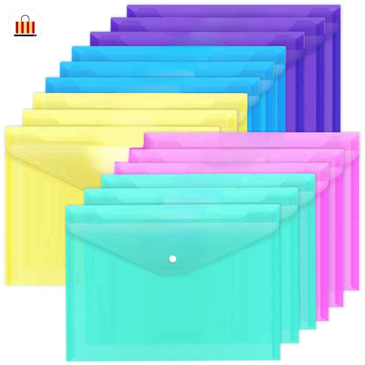 【พร้อมส่ง】แฟ้มเอกสาร A4 แฟ้มซองพลาสติก แฟ้มใส อย่างดี มีหลายสีให้เลือก