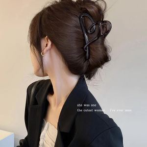 Cỡ lỡn Nâu Grip của phụ nữ cao cấp trở lại đầu updo cá mập clip kẹp tóc headdress