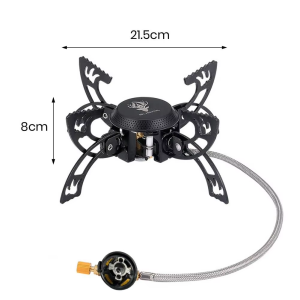 3800W High Power Camping Stove Portable Outdoor Gas Stove Camping Stove Strong Fire Power Windproof Adjustable Flame for Outdoor BBQ Backpacking Hiking Picnic Butane Gas Stove Set