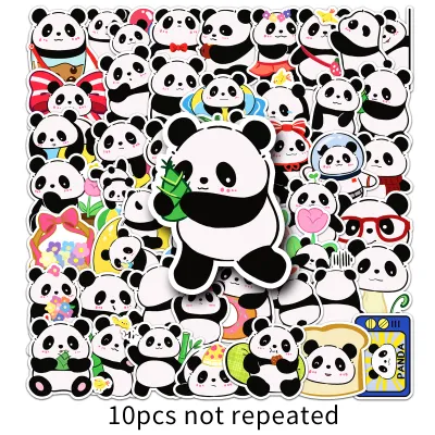 50pcs Cute Original Panda Sticker Animal Series Decoration Laptop Children Toy Waterproof Stickers