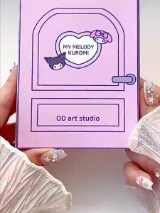 Sanrio Quiet Book Mymelody Kuromi Cinnamoroll Pom Pom Purin Pochacco Animal House Childrens Puzzle handmade paper Doll House hand ledger material pack Quiet game book kids gift