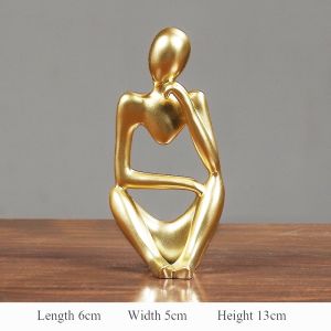 3PCS Mini Thinker Statue Home Decor Living Room Bedroom Office Ornaments Decor Accessories Crafts