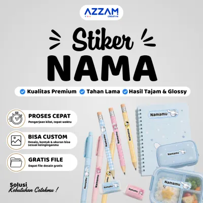 STIKER NAMA STIKER LABEL NAMA STIKER BUKU STIKER SEKOLAH STIKER LABEL