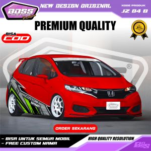JZ 04 - STIKER DECAL MOBIL JAZZ SIGRA FORTUNER SIGRA CALYA MOBILIO CIVIC BRV GRATIS CUSTOM NAMA