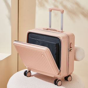 [Bulacan Delivery]18inch Business Luggage  Front Opening maleta Lock Outdoor  Lightweight Suitcase