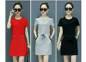 dress ABIGAIL bahan spandek fit to L tali yang misty ikutin warna bahan badan