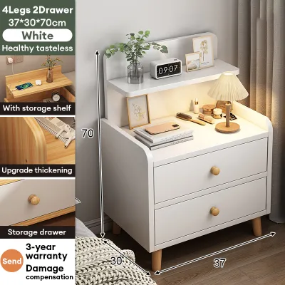 Bedside Table Nordic Style Drawers Night Stand Storage Cabinet for Bedroom Home Bedside Wooden Table