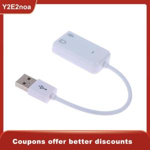 【Y2E2noa】 USB 2.0 To Jack External USB Sound Card 3D Audio Headset Microphone Earphone 7.1 Channel 5HV2 Adapter For Laptop