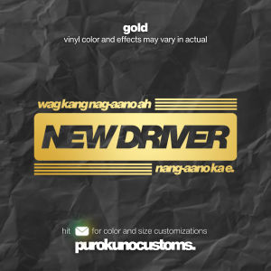 NEW DRIVER v3 WITTY NEW DRIVER WATERPROOF CAR VINYL DECAL STICKER BRING HUMOR TO THE HIGHWAY