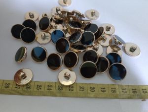 KANCING MUTIARA DATAR LIST GOLD / SILVER DIAMETER 13/15MM ISI 100 PCS /KANCING IMPORT/KANCING GAMIS