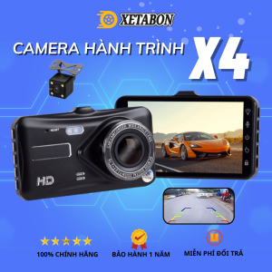 Camera hành trình ô tô X4 XETABON Full HD có màn hình cảm ứng góc quay rộng ghi hành trình rõ nét Bảo hành 12 Tháng