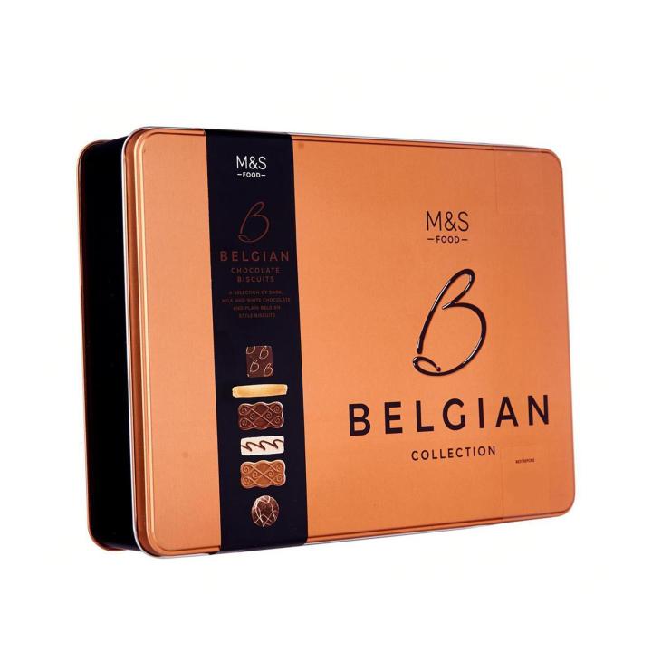 Belgian Chocolate Biscuits Tin 400G by Marks & Spencer