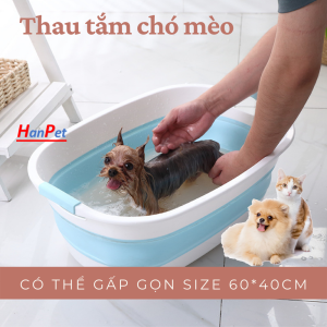 Thau chậu tắm chó mèo dạng gấp gọn