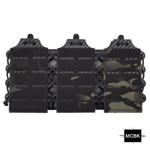 SINAIRSOFT Tactical 5.56/7.62 Triple Magazine Storage Bag M4 Triple Magazine Bag Outdoor MOLLE Accessory Bag Functional Bag