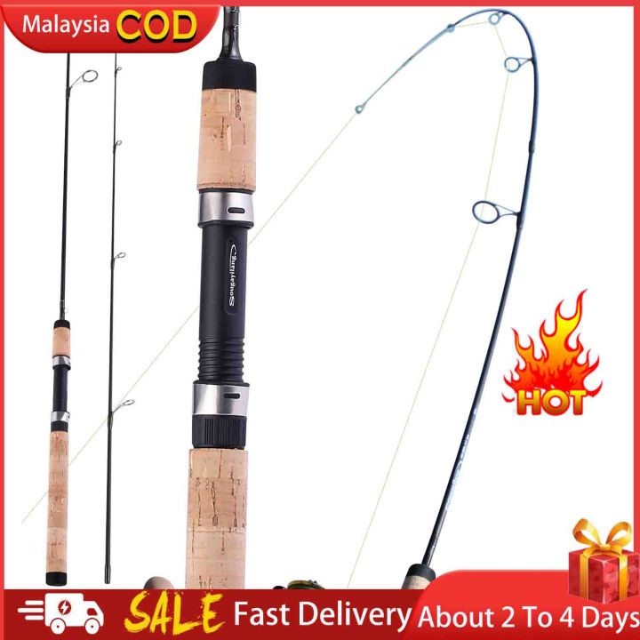 Malaysia Graphite Fishing Rods Ultra Light Trout Rods 2 Pieces Cork Handle Spinning  Fishing Rod for Freshwater and Saltwater