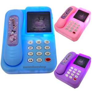 RMH phone Mainan Telpon rumah kuromi unik murah Mainan Telepon Anak Perempuan Musical Phone Toys MAINAN TELEPON RMH GAMBAR KUROMI