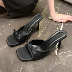 [Free Shipping] Gentle Evening Breeze Womens Summer Outdoor New Bowknot Chunky Heel High-Heeled Sandals