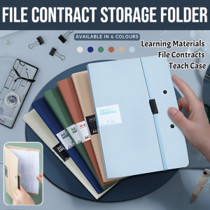 File Contract Storage Folder A4 File Folder Thickened Document Storage Folder Large Capacity Contract Record Paper Storage Bag