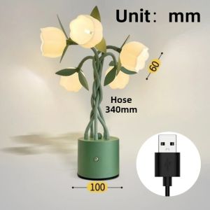 Sacesr Touch Sensing Lily Valley Lamp Bedroom Desk Lamps Decorative Night Lamps Atmosphere Styling Bedside Lights Home Decorations 9R3H1