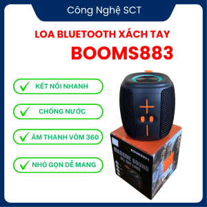 ( FREESHIP ) Loa Không Dây Bluetooth BOOMS883 Chống Nước IPX7 Bass Siêu Trầm Pin Trâu ÂM Thanh Hoàn Hảo Đầy Đủ Chức Năng - Hỗ Trợ Thẻ Nhớ USB Sạc Type C