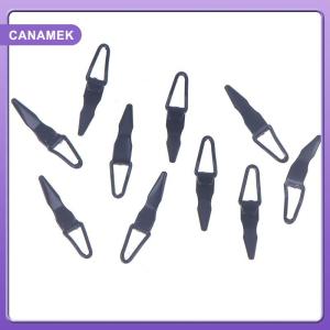 【CANAMEK】 10pcs DIY Lure Accessory Black Silver Stainless Steel Hook Keeper For Lure Fly Collapsible Rod Building Component Repair