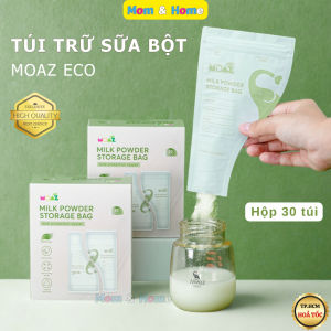 Túi Trữ Sữa Bột Cho Bé MOAZ ECO 2 Đầu Thông Minh Chất Liệu Cao Cấp An Toàn Không BPA Hộp 30 cái