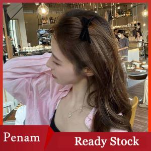 [PAM] 2PCS Korean Style Solid Color Vintage Velvet Bow Hair Clip Cute Hairpin Side Clip Girls Sweet Cool Barrettes Hair Accessories