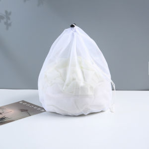 Fine Mesh Drawstring Laundry Bag Washing Machine Laundry Bag