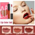 Miss Lara 3 PCS Lip Set Matte Liquid Soft VE Moisturizing Lipstick Long Lasting Lipgloss Smooth Lightweight NON-STICK CUP Lip Makeup. 